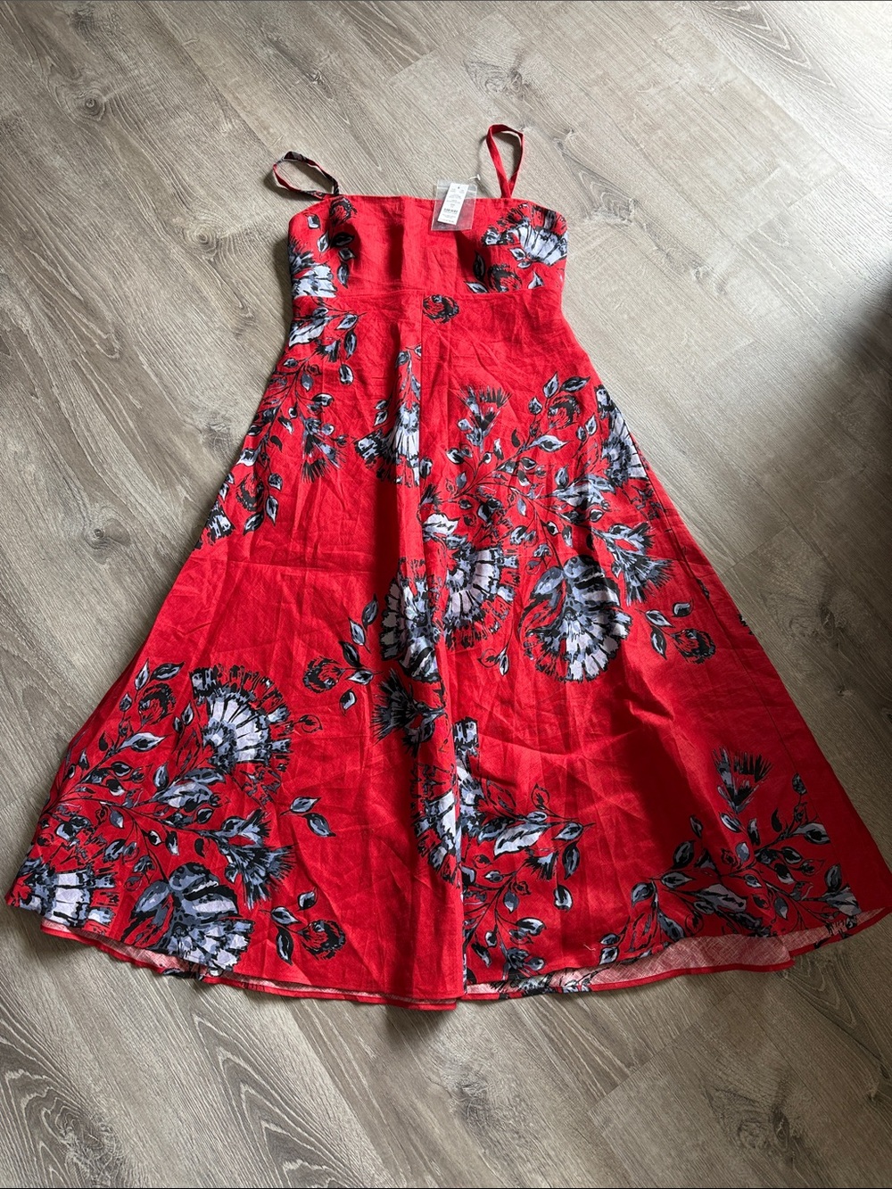 White House Black Market  Floral Spaghetti-Strap Midi Dress